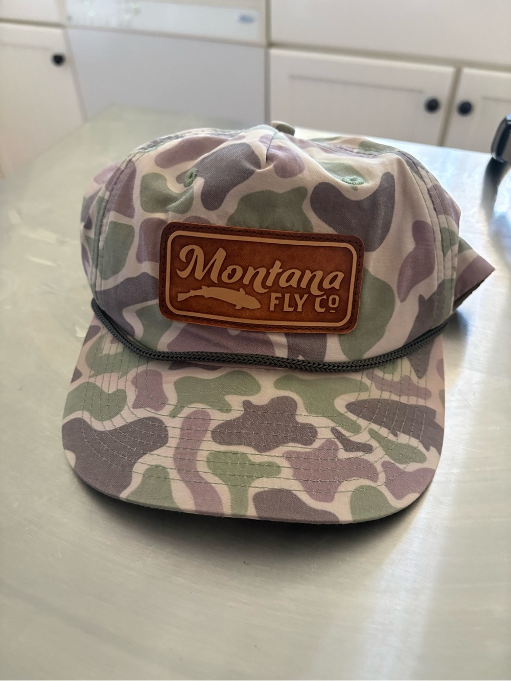 Montana Fly Company Camo hat- Green & brown tan